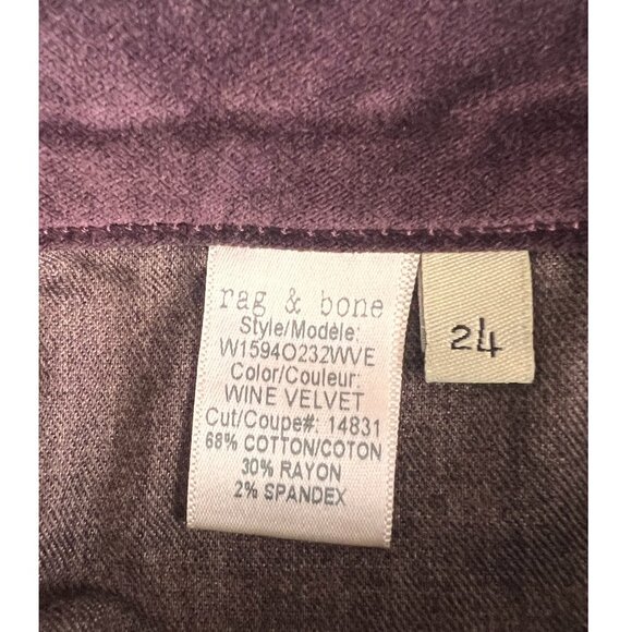 Rag & Bone Women's Suede Pants in purple, size 24. Soft and sleek - Picture 12 of 13
